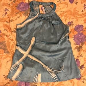 Tadashi Shoji Light Blue Halter Top
